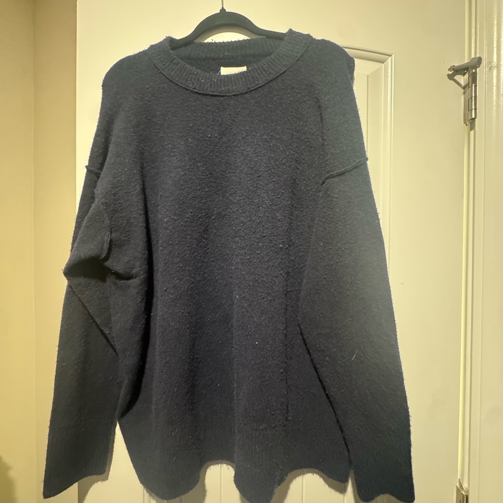 Aerie Women's Navy Crewneck Sweater